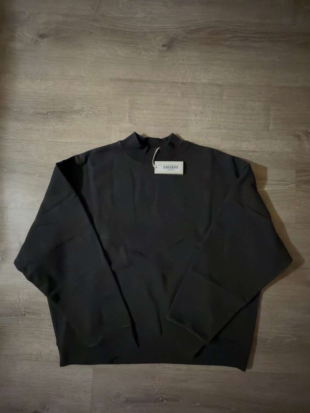 Kith Garment Dyed Fleece Mockneck Black Men's Crewneck Sweatershirt